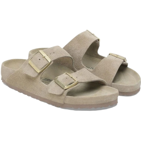 Birkenstock Arizona Sandels Suede Leather - Taupe Size 40 - Picture 2 of 16